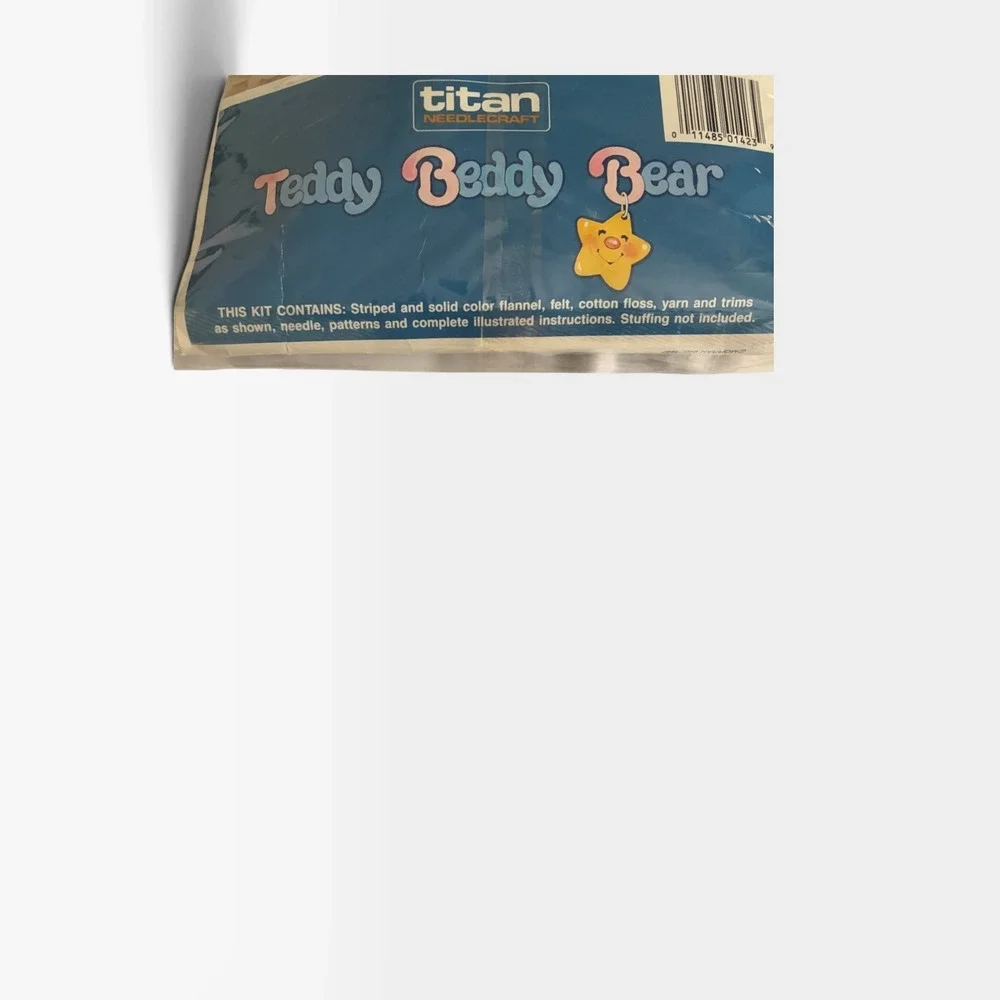 Vintage Titan Teddy Beddy Bear RARE Felt Fabric Wall Hanging Kit 1423 13x22 Seal